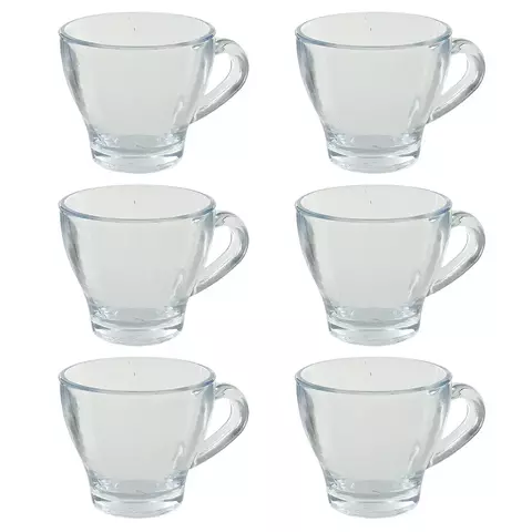 Jogo com 6 Xícaras de Vidro – Elegância