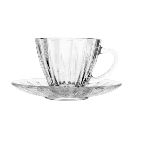 CONJUNTO XICARA RADIAL DE CAFE CRISTAL 90ML 2 UN - 221755