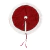 SAIA DECORATIVA NATALINA JUTA BORDO VERMELHO - 48522