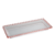 TRAVESSA RETANGULAR DE CRISTAL MIL CORAÇÕES ROSA 30X13CM - 1715