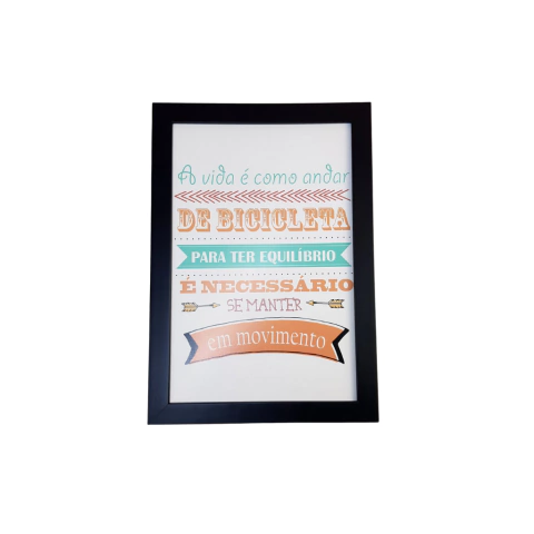 Quadro Frases Bicicleta