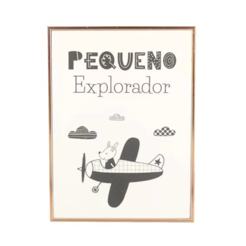 QUADRO ROSE "PEQUENO EXPLORADOR" 15 X 20 CM