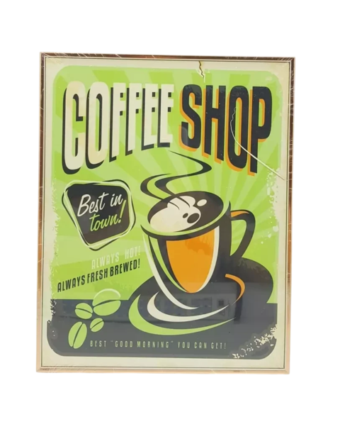 QUADRO DE PAREDE COFFEE SHOP ROSE GOLD 25X20CM - 4289 - comprar online