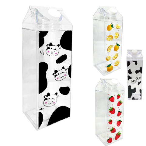 GARRAFA DE ACRILICO QUADRADA 1000ML - 2000108 *