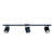 REGLETA ARMADA 3 LUCES 120 CM CON CABEZAL SPOT MOVIL PARA AR111 NEGRO - SAN JUSTO - (NO INCLUYE LAMPARAS)
