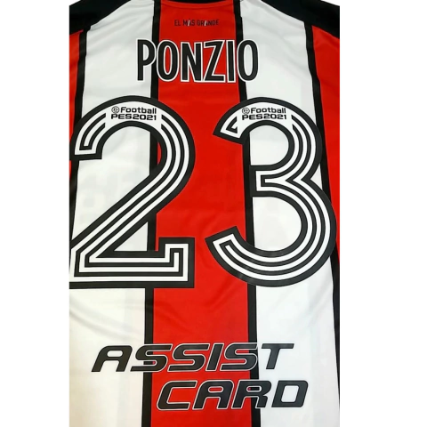 Numeración River Plate 2021 suplente Tricolor 2 digito + 1 nombre