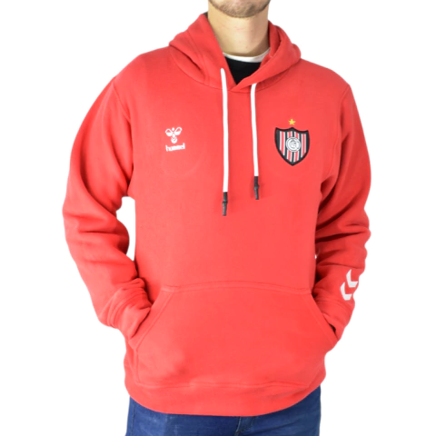 Buzo Canguro Chacarita Hummel Rojo 2024