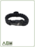 PULSEIRA PARACORD SOBREVIVÊNCIA TREME TERRA - PRETO