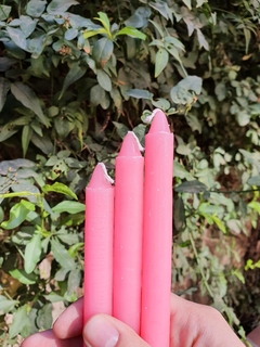 Velas x 3 unidades Rosas - comprar online