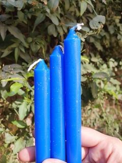Velas x 3 unidades Azules - comprar online