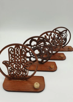 Porta Sahumerio de Madera con figuras