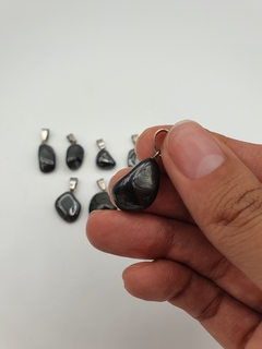 Dije de Hematite - Pulido - Chico - Acero