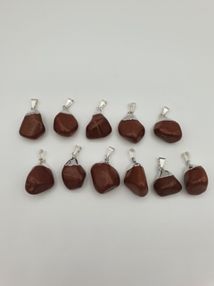 Dije de Jaspe Rojo - Pulido - Chico - Baño de Plata - comprar online