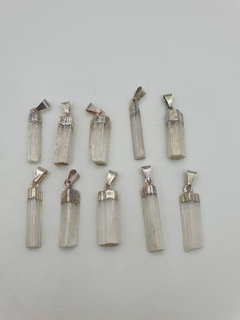 Dije de Selenita - En Bruto - Mediano - Baño de Plata - comprar online