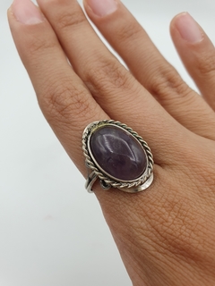 Imagen de Anillo de Alpaca regulable de Piedras Naturales