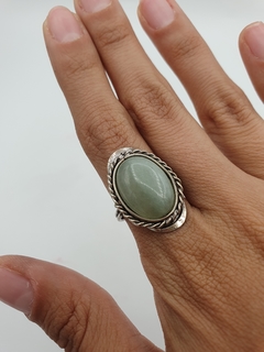 Anillo de Alpaca regulable de Piedras Naturales - Piedras en Córdoba