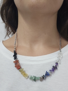 Collar 7 chakras de escallas y acero quirúrgico