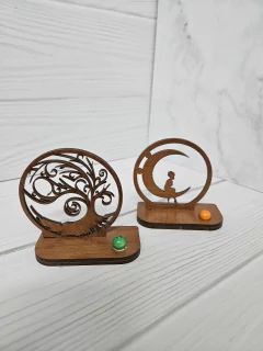 Porta Sahumerio de Madera con figuras