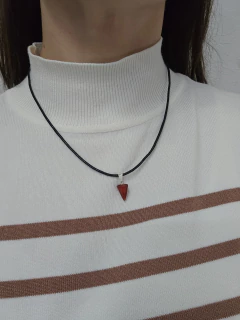 Dije de Ágata Cornalina - Péndulo - Chico - Acero - tienda online