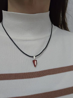 Dije de Ágata Cornalina - Péndulo - Chico - Acero - Piedras en Córdoba