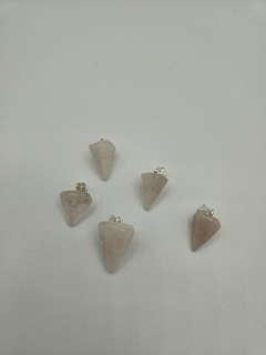 Dije de Cuarzo Rosa - Péndulo - Chico - Acero en internet