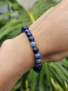 Pulsera de bolitas naturales de Sodalita - 6 mm en internet