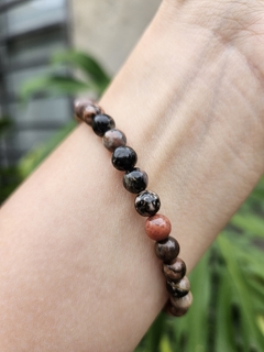 Pulsera de bolitas naturales de Rodonita - 6 mm - comprar online