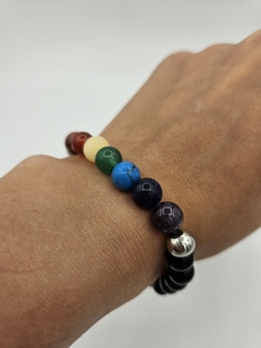 Pulsera de bolitas naturales 7 Chakras - 8 mm en internet
