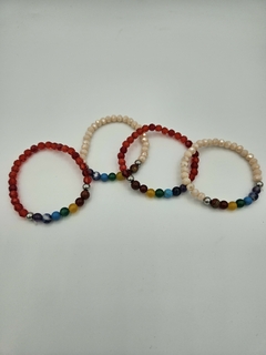 Pulsera 7 chakras y cristales - 6 mm
