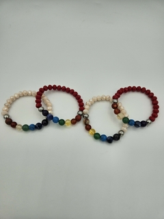 Pulsera 7 chakras y cristales- 8mm