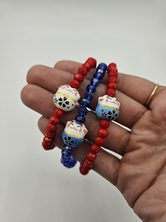 Pulsera cristales facetados de 6mm y gatitos de colores - comprar online