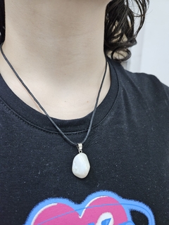 Dije de Nácar- Rolado- Mediano- Acero - Piedras en Córdoba
