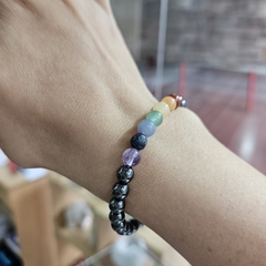 Pulsera 7 chakras y hematite- Bolitas en internet
