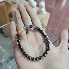 Pulsera 7 chakras y hematite- Bolitas - comprar online