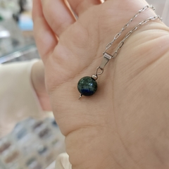 Dije bolita de Piedras Naturales de 10 mm calidad premium acero - tienda online
