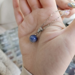 Dije de bolitas de Piedras Naturales de 10 mm acero - Piedras en Córdoba