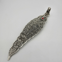 Porta Sahumerio de metal en forma de pluma