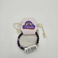 Pulsera de bolitas naturales de Amatista - 6 mm