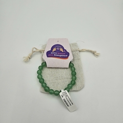 Pulsera de bolitas naturales de Cuarzo Verde - 8 mm