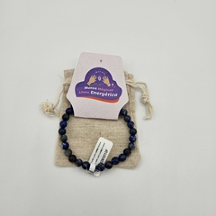 Pulsera de bolitas naturales de Lapislázuli - 6 mm