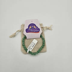 Pulsera de bolitas naturales de Cuarzo Verde - 6 mm