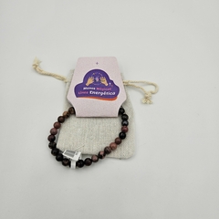 Pulsera de bolitas naturales de Rodonita - 6 mm