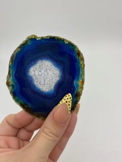 Chapa de Agata color azul - chica