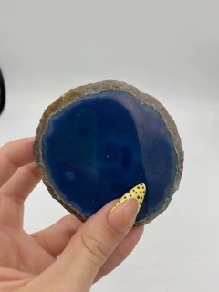 Chapa de Agata color azul - chica