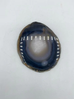 Chapa de Agata color gris/negro - mediana - comprar online