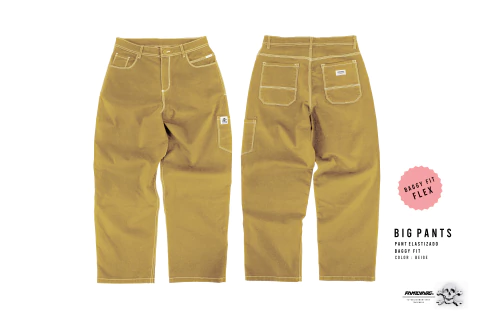 PANTALON BIG PANT BAGGY BEIGE - comprar online