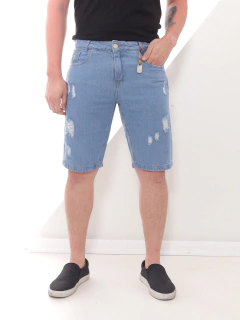 Bermuda Jeans Masculina Clara Rasgadinha Koenig - comprar online