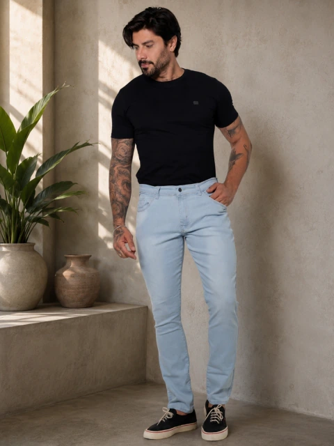Calça Jeans Masculina Slim com Elastano Koenig