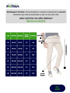 Calça Masculina de Sarja Bege com Elastano Koenig
