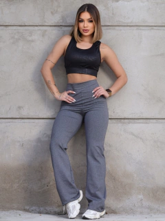 Calça Legging Flare Bailarina Leg Boca De Sino Cintura Alta